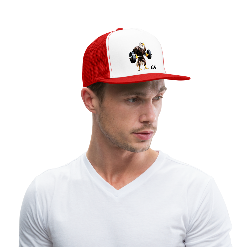 True American Trucker Cap - white/red