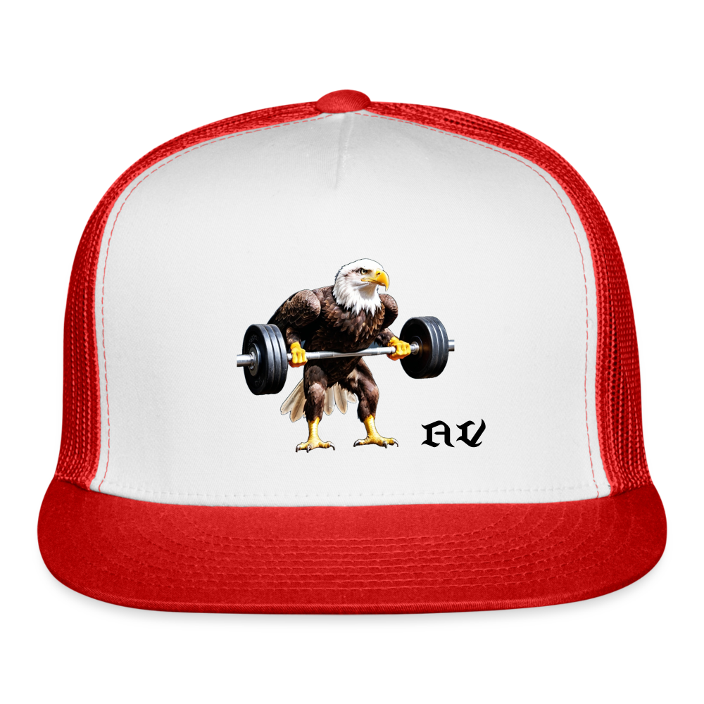 True American Trucker Cap - white/red