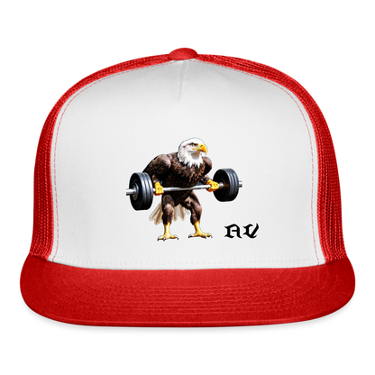 True American Trucker Cap - white/red